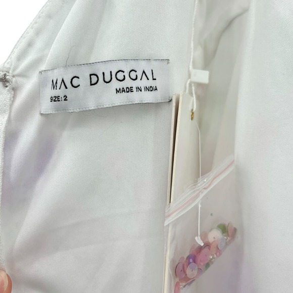 Mac Duggal Embellished Lace Sleeveless V-neck Thigh Slit Gown 10893 NEW Size 2 - Picture 11 of 16